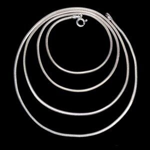 Sterling Silver 925 Snake Chain Necklace 30in Long 2mm Round Italy Unisex